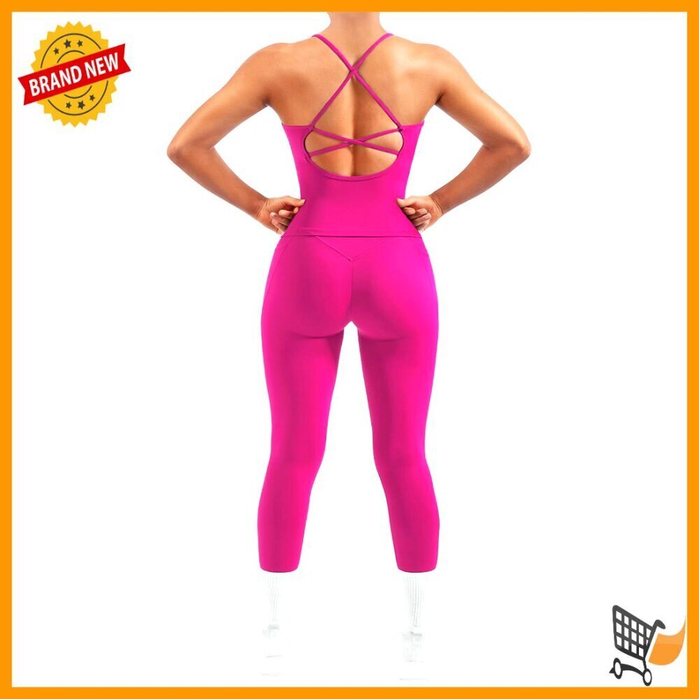 2-Piece Workout Set: Padded Tank & Tummy Control Leggings